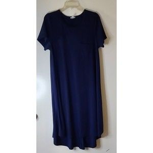 LulaRoe Navy T-Shirt One Pocket High Low Dress Sz M
